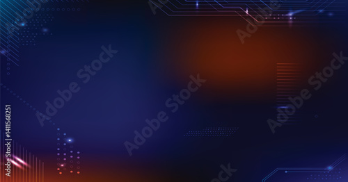 Blue futuristic microchip background data disruptive technology
