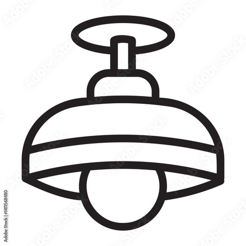 ceiling lamp line icon