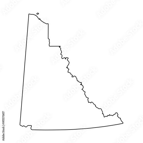 Yukon Territory Outline, No...