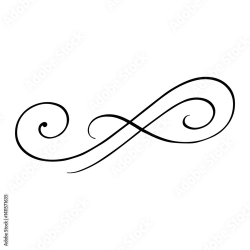 Elegant Calligraphic Swirl ...
