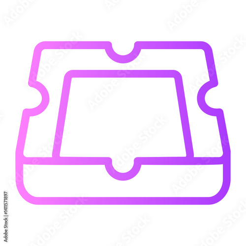 Ashtray  gradient icon