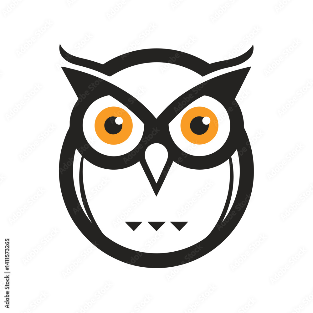 symmetrical owl face minimalist logo icon symmetrical owl face minimalist logo icon