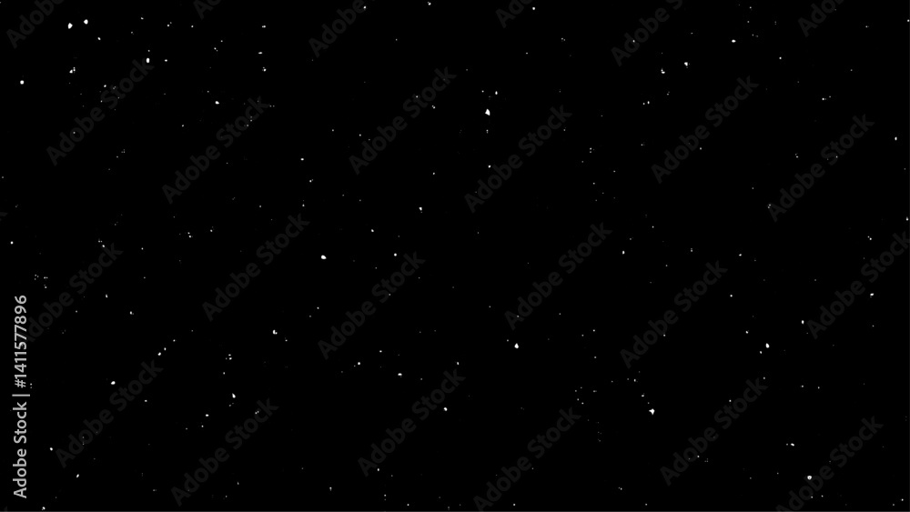Fototapeta premium Snowfall on a black background.