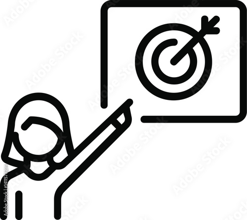  personal growth or commitment to goals icon.