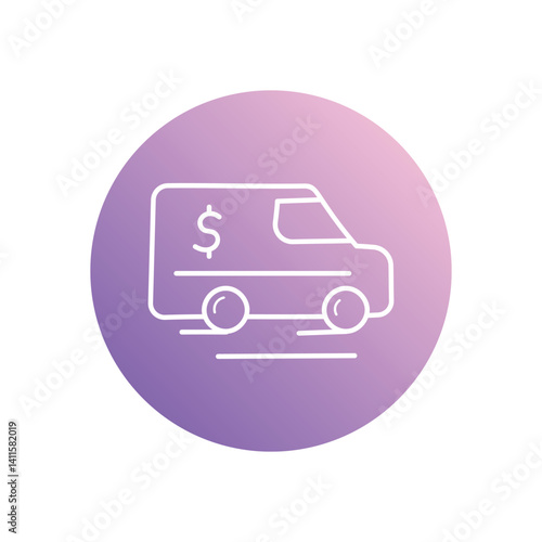 Encashment icon vector stock illustration
