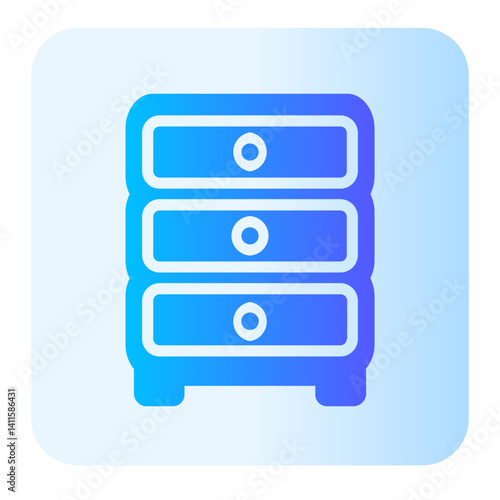 Chest Of Drawers gradient icon