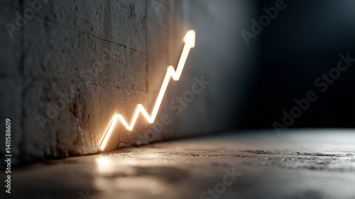 Neon Growth Arrow: A glowin...