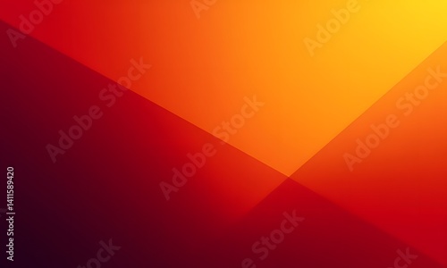 Colorful graphic with red and orange triangles.