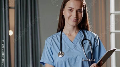 The Friendly Nurse with Tablet