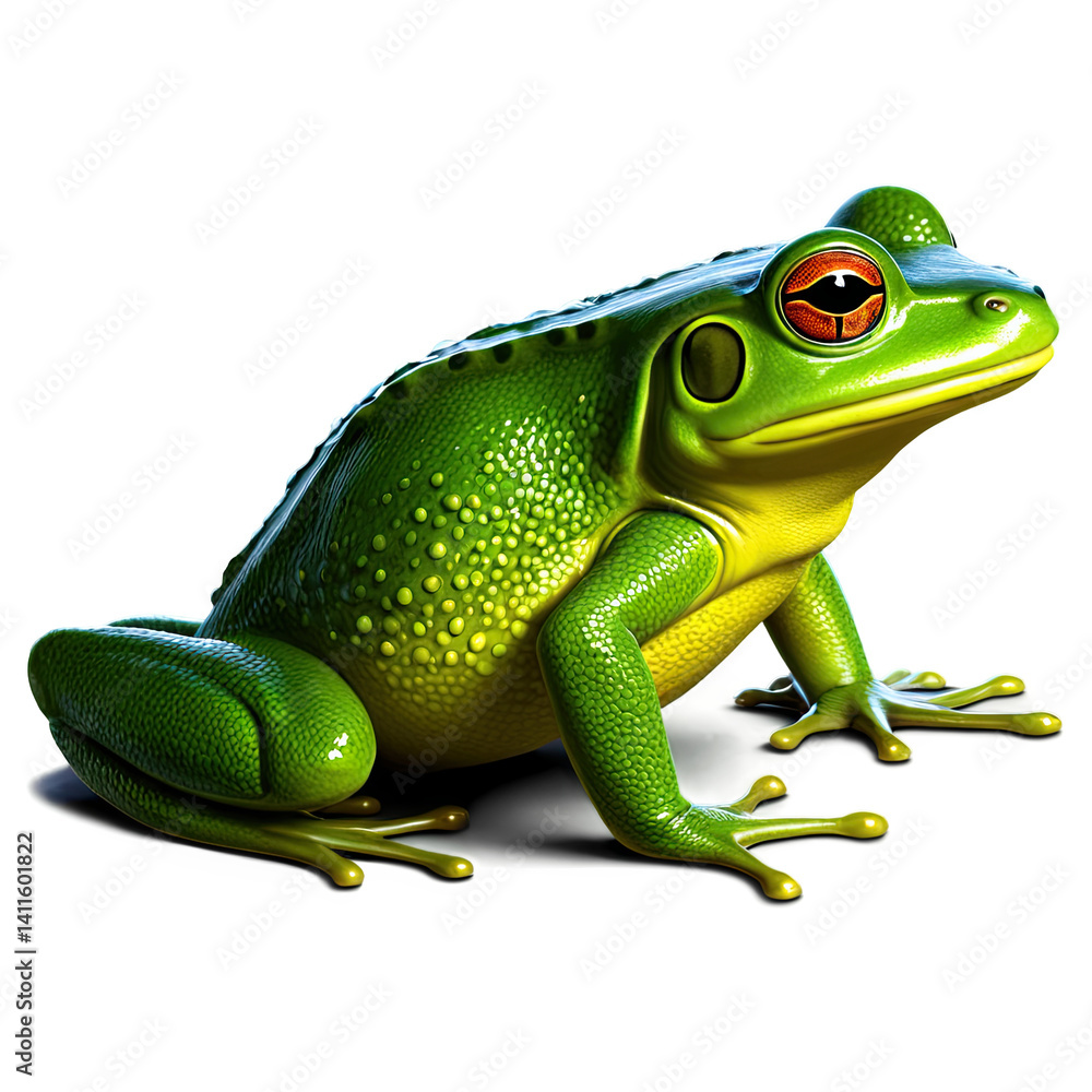 Fototapeta premium Emerald Companion: A Symbol of Vibrancy