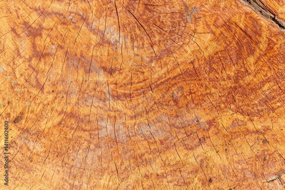 Naklejka premium Brown old wood texture shows a natural abstract pattern of textured timber