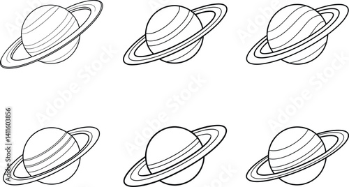 Saturn and Its Rings A Celestial Illustration