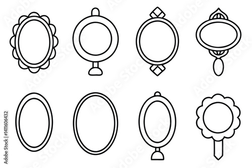 mirror line art minimalist home decor wall