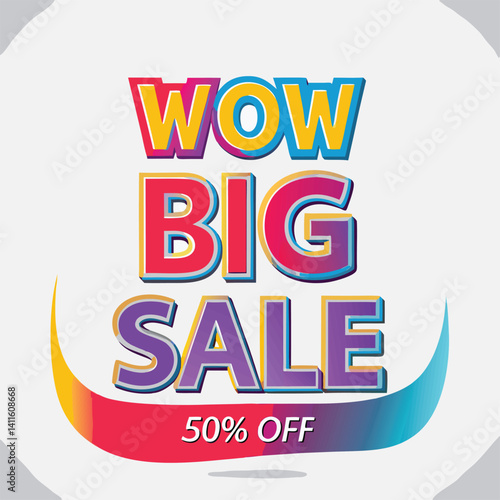 Colorful discount sale podium. Special offer composition.