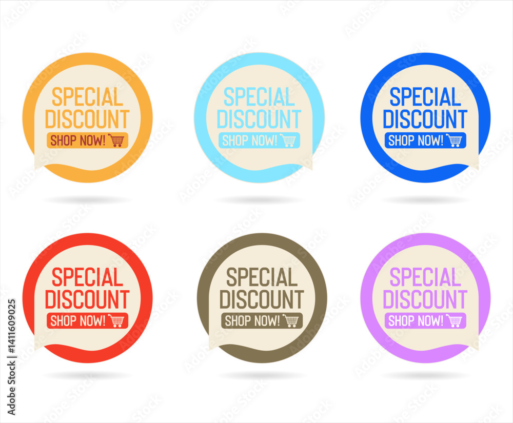 Obraz premium Special discount symbol advertising discounts symbol promotion collection for shopping marketing