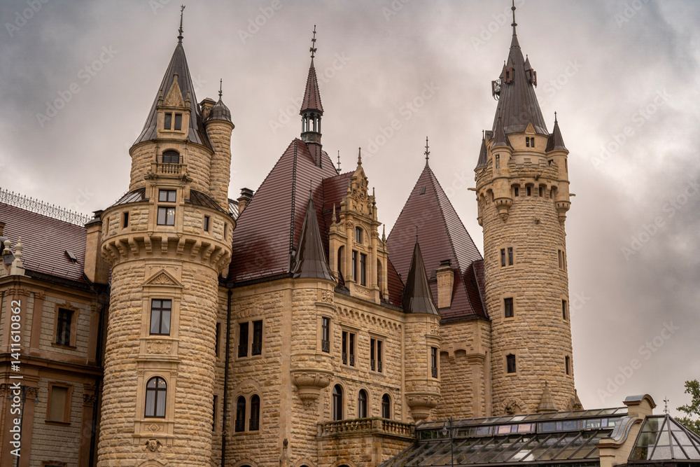 Fototapeta premium Moszna Castle - A Polish Architectural Gem