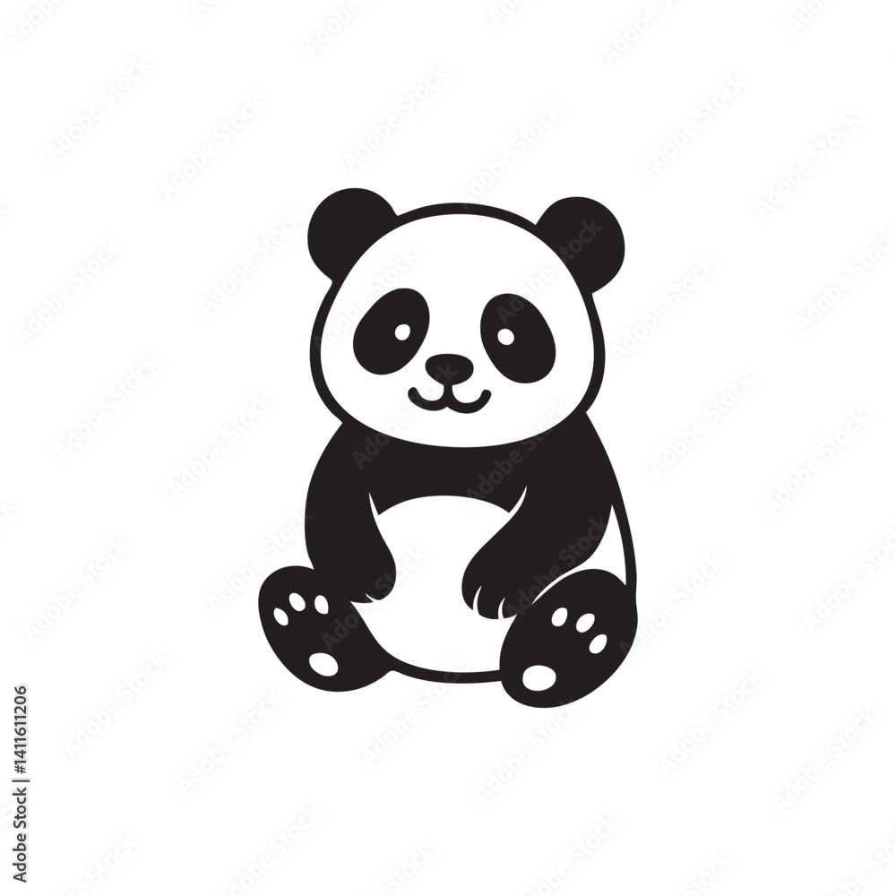 Fototapeta premium funny panda cartoon vector