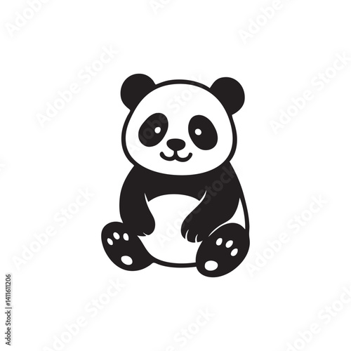 funny panda cartoon vector