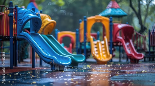 Wallpaper Mural Colorful playground outdoor recreation Torontodigital.ca