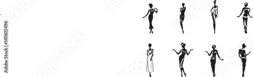 Vintage Fashion Silhouettes