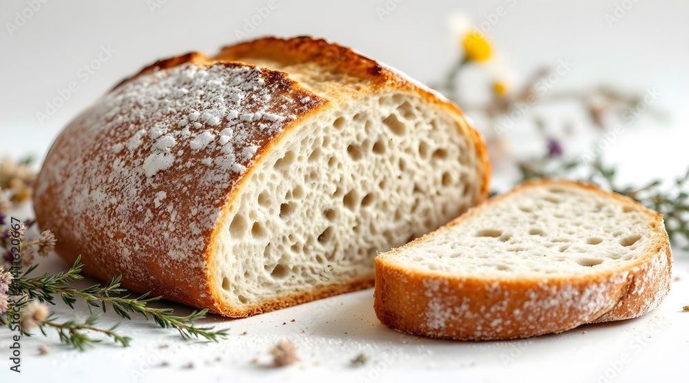 Artisan Sourdough Bread Rustic Loaf, Crusty Texture, Homemade Recipe Artisan Sourdough Bread Rustic Loaf, Crusty Texture, Homemade Recipe