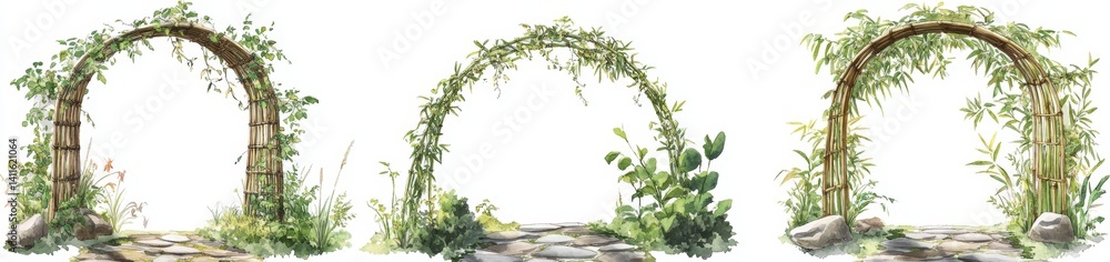 Fototapeta premium Lush Garden Archways