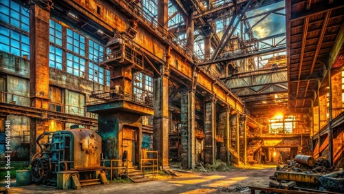 Wallpaper Mural Rusty Metal Urban Exploration Photography: Abandoned Industrial Decay Textures Torontodigital.ca