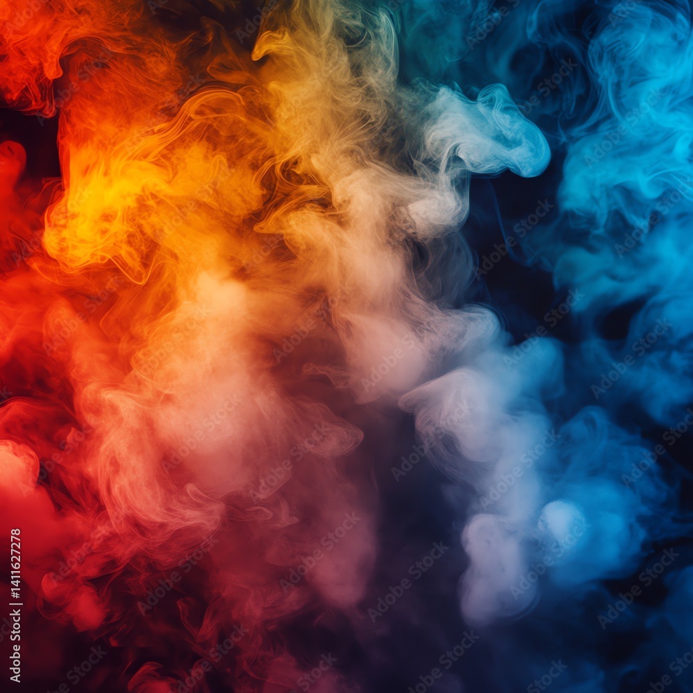 Dynamic swirls of colorful smoke create an energetic yet mysterious atmosphere, perfect for artistic projects and creative backgrounds. Dynamic swirls of colorful smoke create an energetic yet mysterious atmosphere, perfect for artistic projects and creative backgrounds.