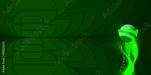 Soccer green background, vector illustration