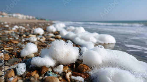 Ocean Foam on Stony Shore: ...