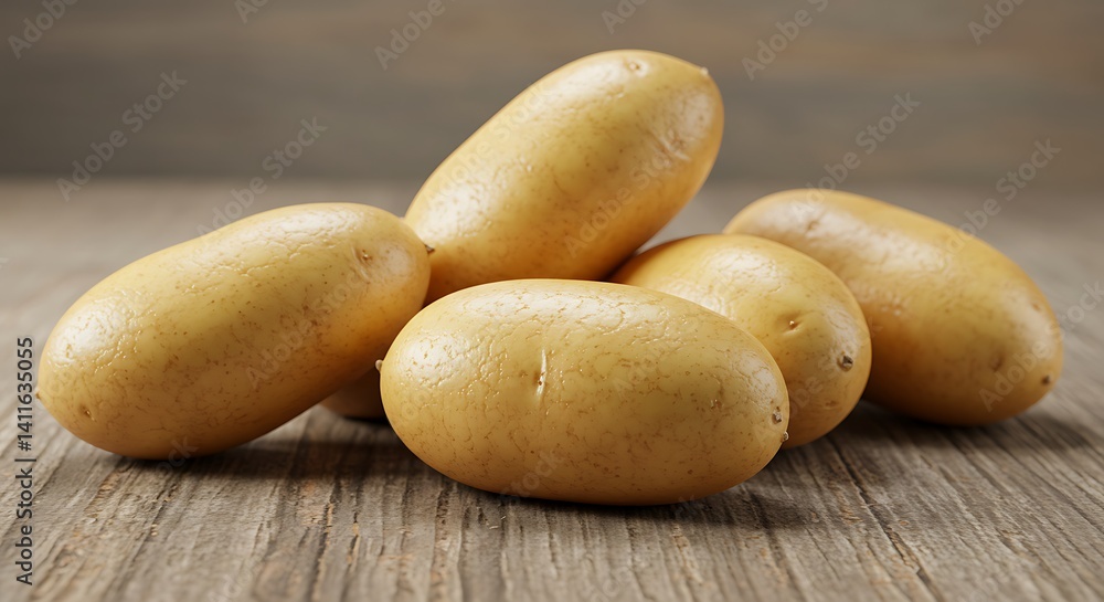 Russet Potatoes: A Still Life of Creamy Yellow Tubers Russet Potatoes: A Still Life of Creamy Yellow Tubers