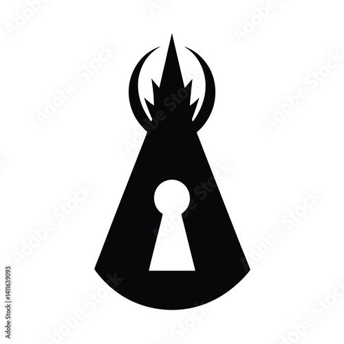 Abstract Keyhole Tower Logo Design