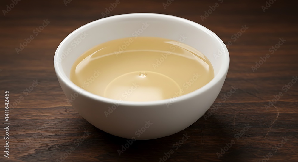 Pale Tea in White Bowl: A Serene Minimalist Still Life Pale Tea in White Bowl: A Serene Minimalist Still Life
