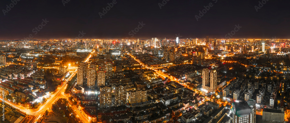 Fototapeta premium City view of Tianjin China at night