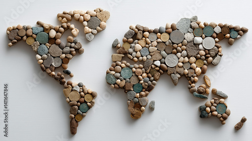 Pebble World Map: A minimal...