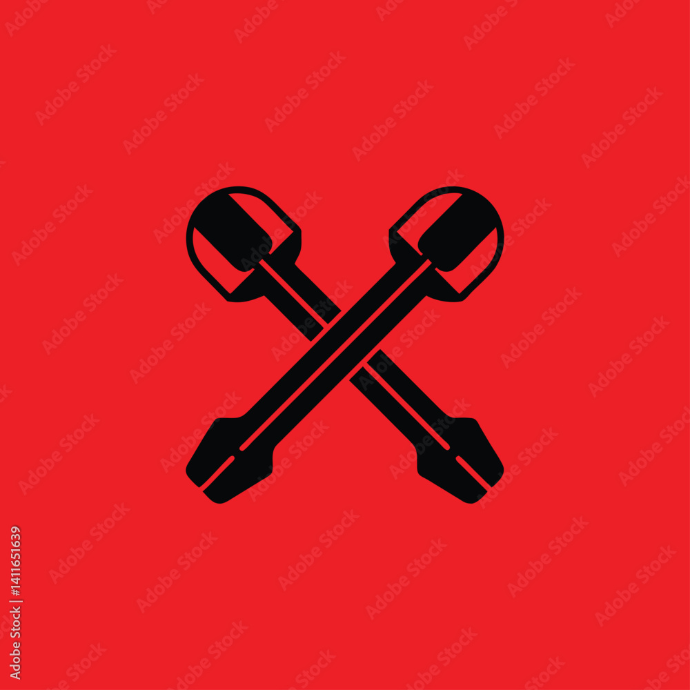 Maintenance Symbol – Black Repair Tools Silhouette Vector
Maintenance Symbol – Black Repair Tools Silhouette Vector
