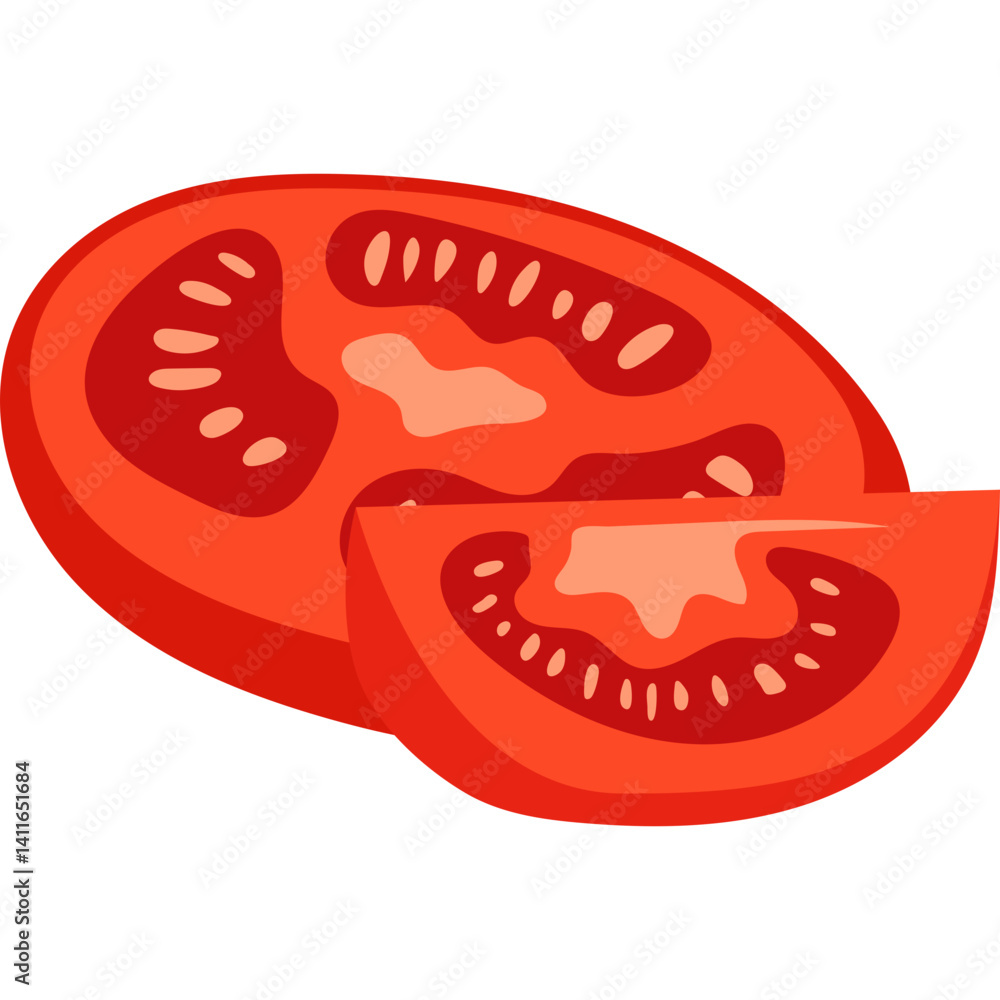 Tomato Slice Illustration Tomato Slice Illustration