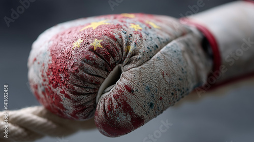 Boxing Glove on the Ropes: ...