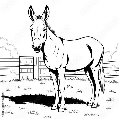 donkey vector illustration 