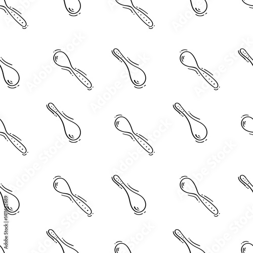 kitchen utensil pattern. kitchenware seamless pattern. doodle kitchen background