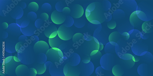 A dark blue abstract background with colorful overlapping translucent circles and gentle gradients. The design creates a visually appealing and versatile backdrop for various creative projects.