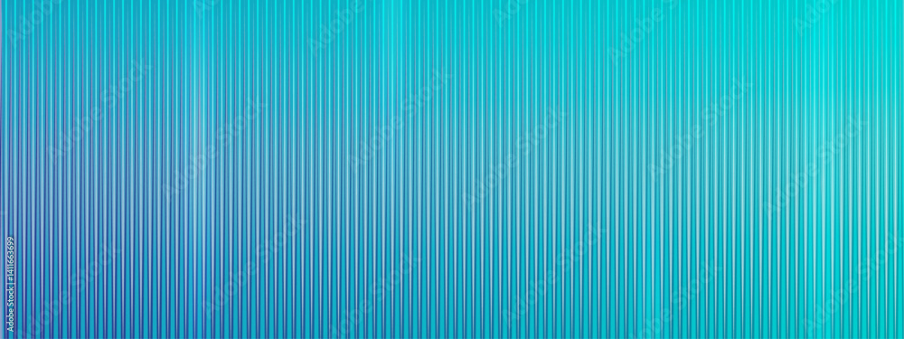 Fototapeta premium Ribbed glass texture background. Blue white ribbed glass with refraction, highlighting and glare. Mesh gradient. Acrylic ribbed bath surface. Vector Reeded glass semitransparent overlay.