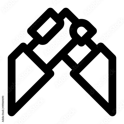 highfive clap celebration deal. minimalist outline icon for web and app