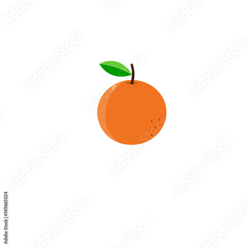 orange with leaf