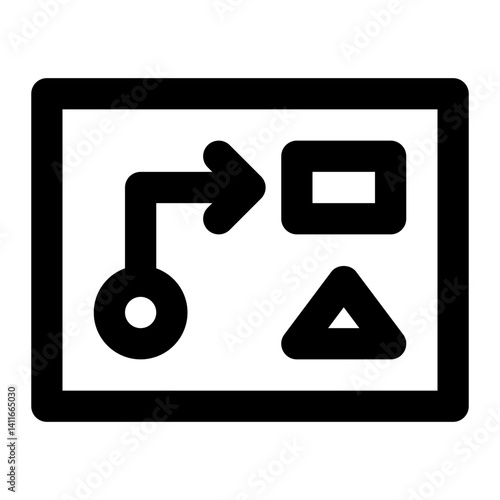 plan strategy playbook route. minimalist outline icon for web and app