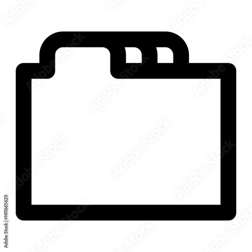 folder document organizer paper office. minimalist outline icon for web and app