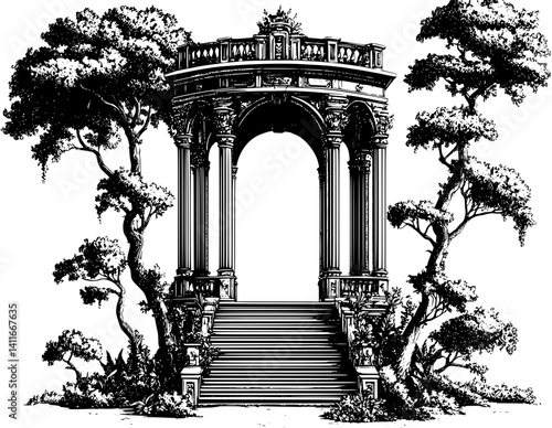 Fantasy architecture of Embassy, Embassy vector image