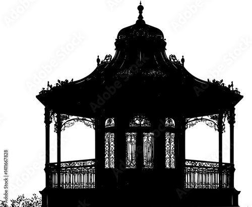 Fantasy architecture of Kiosk, Kiosk vector image