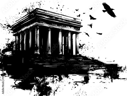 Fantasy architecture of Post office, Post office vector image