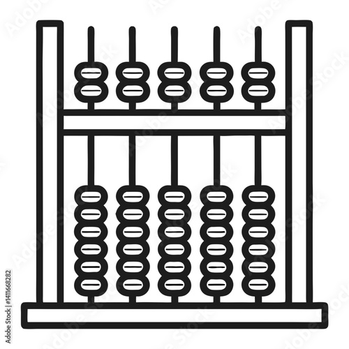 Classic Abacus Illustration for Educational Resources and Creative Projects